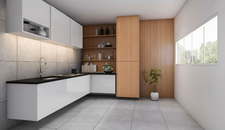 kitchen with concealed storage for extra space